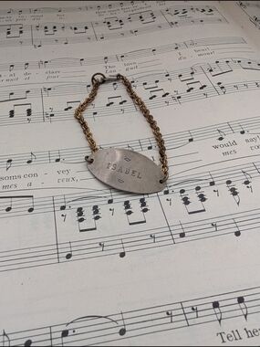 Personalized Isabel Name ID Bracelet - Two-Tone Metal